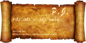 Pödör Jázmin névjegykártya